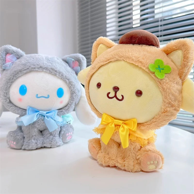 20cm Cinnamoroll Plush Toy in Cat Mascot Outfit