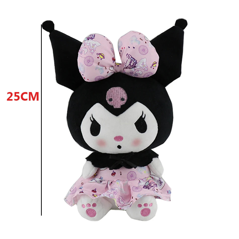 25cm Kuromi Plush Toy: Adorable in a Pink Lolita Princess Dress
