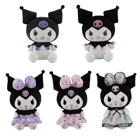 25cm Kuromi Plush Toy in Purple & Pink: Cute, Soft, and Mischievous