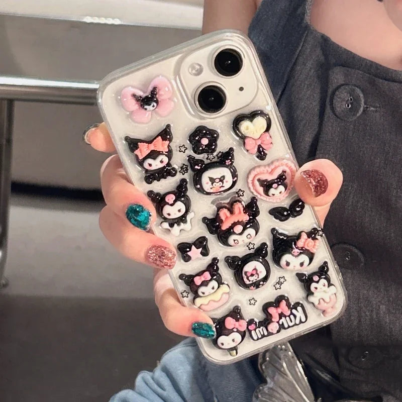 3D Kurumi Transparent Phone Case – Sweet Sanrio Charm!