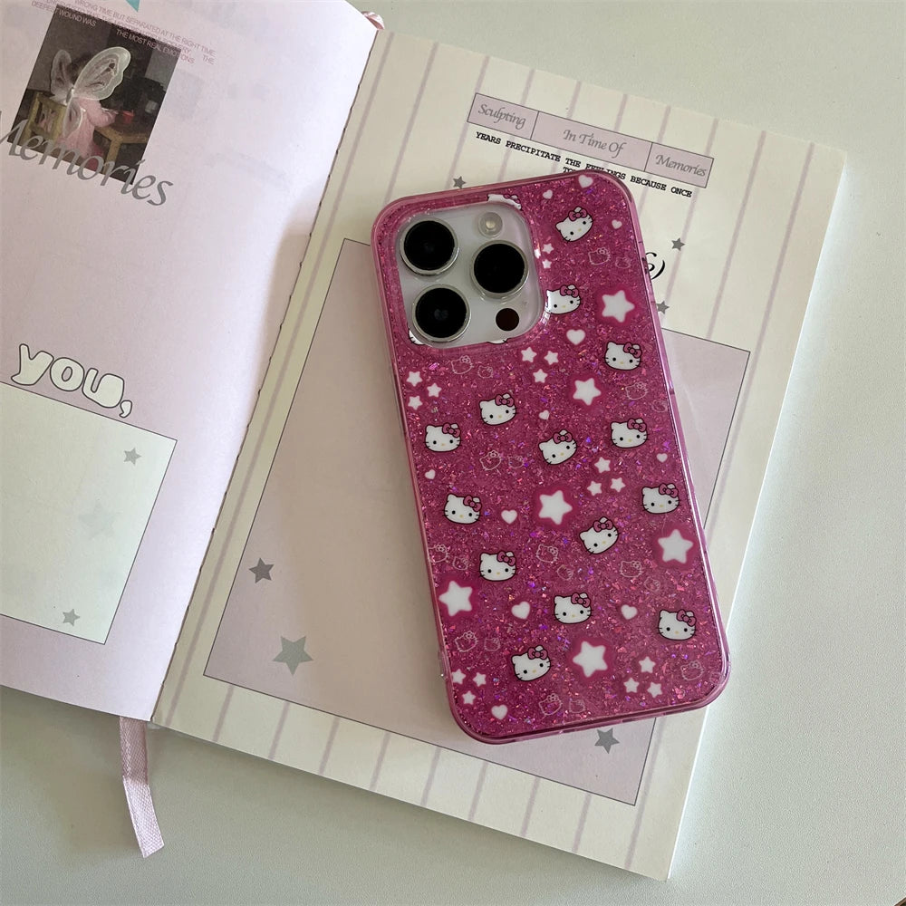A Sprinkle of Glitter and a Dash of Hello Kitty: Pink Phone Case Perfection