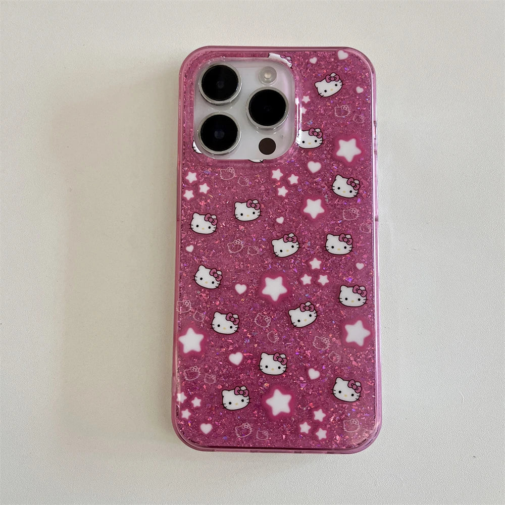 Add Sparkle to Your Phone with the Pink Hello Kitty Glitter Case