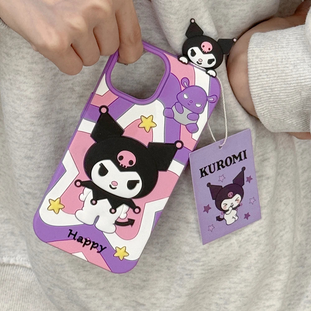 Adorable Kuromi Silicone iPhone Case – Colorful & Stylish