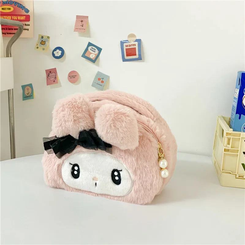 Adorable Sanrio Kawaii My Melody Fluffy Cosmetic Bag
