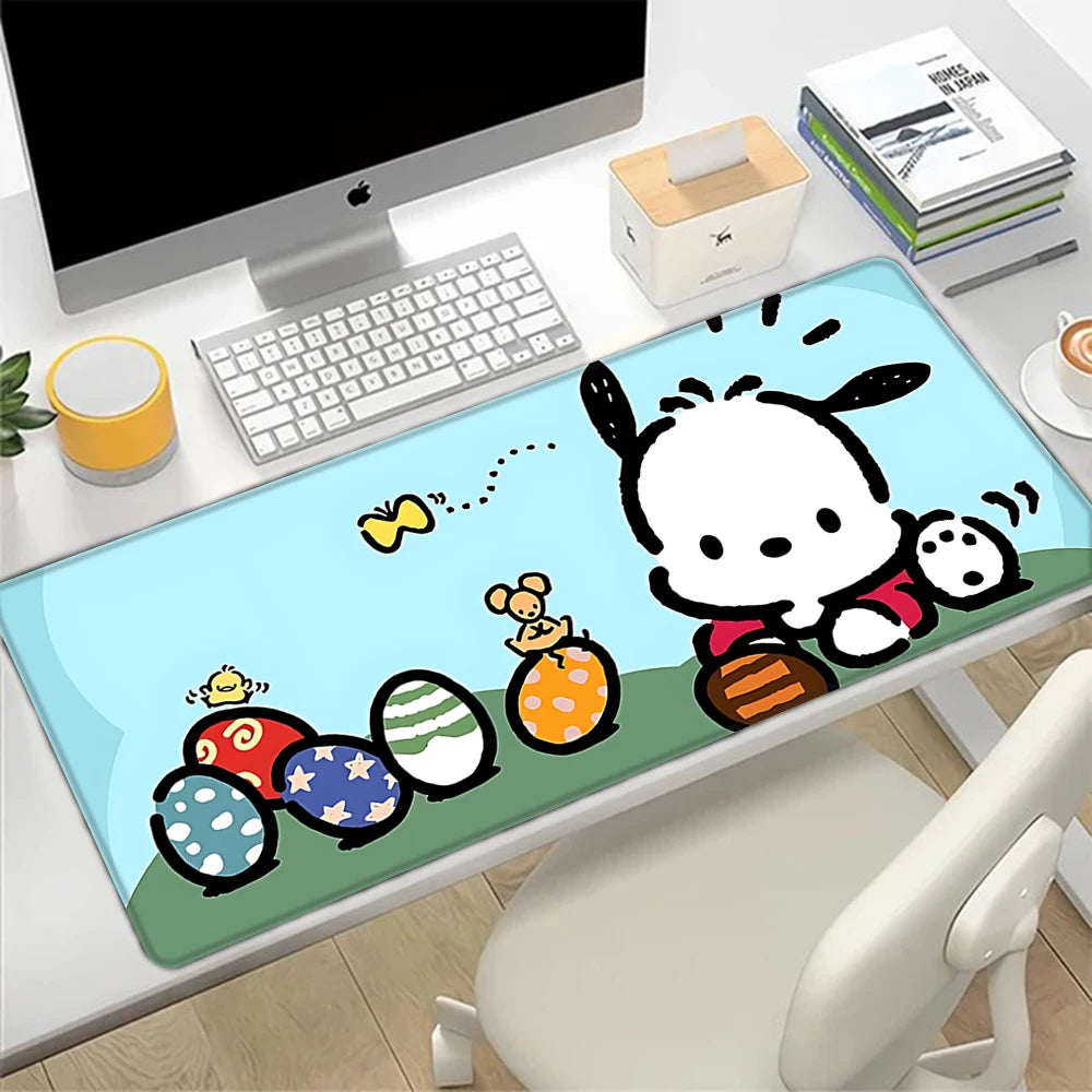 Bright Pochacco Desk Pad – Colorful Mousepad & Table Cover