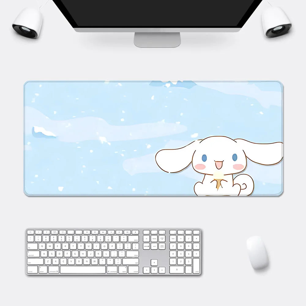 Cinnamoroll Pastel Blue Desk Mat – Sanrio Mousepad for PC Setup