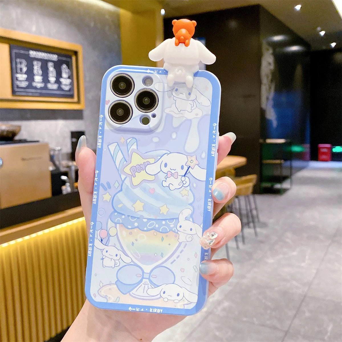 Cinnamoroll phone case with Grip and Lanyard