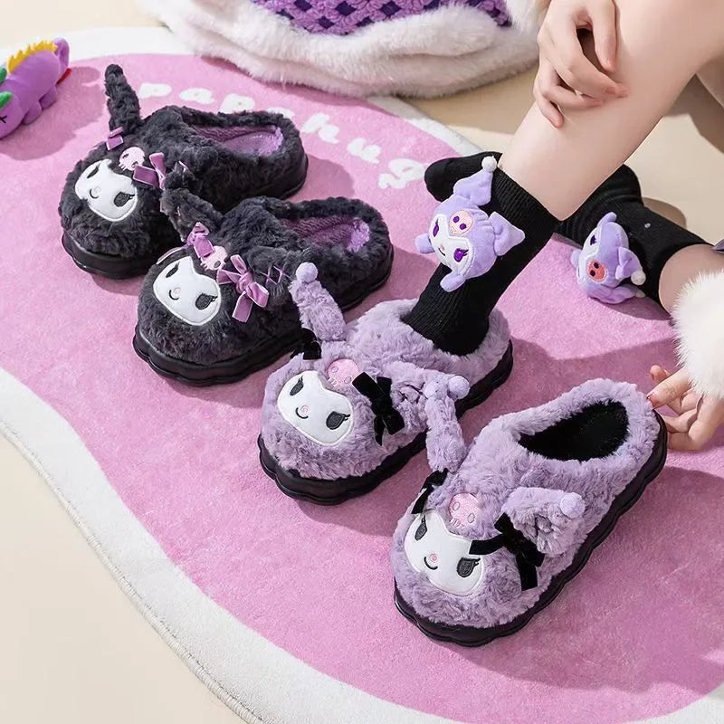 Cozy Sanrio Kuromi Slippers | Perfect for Relaxing at Home