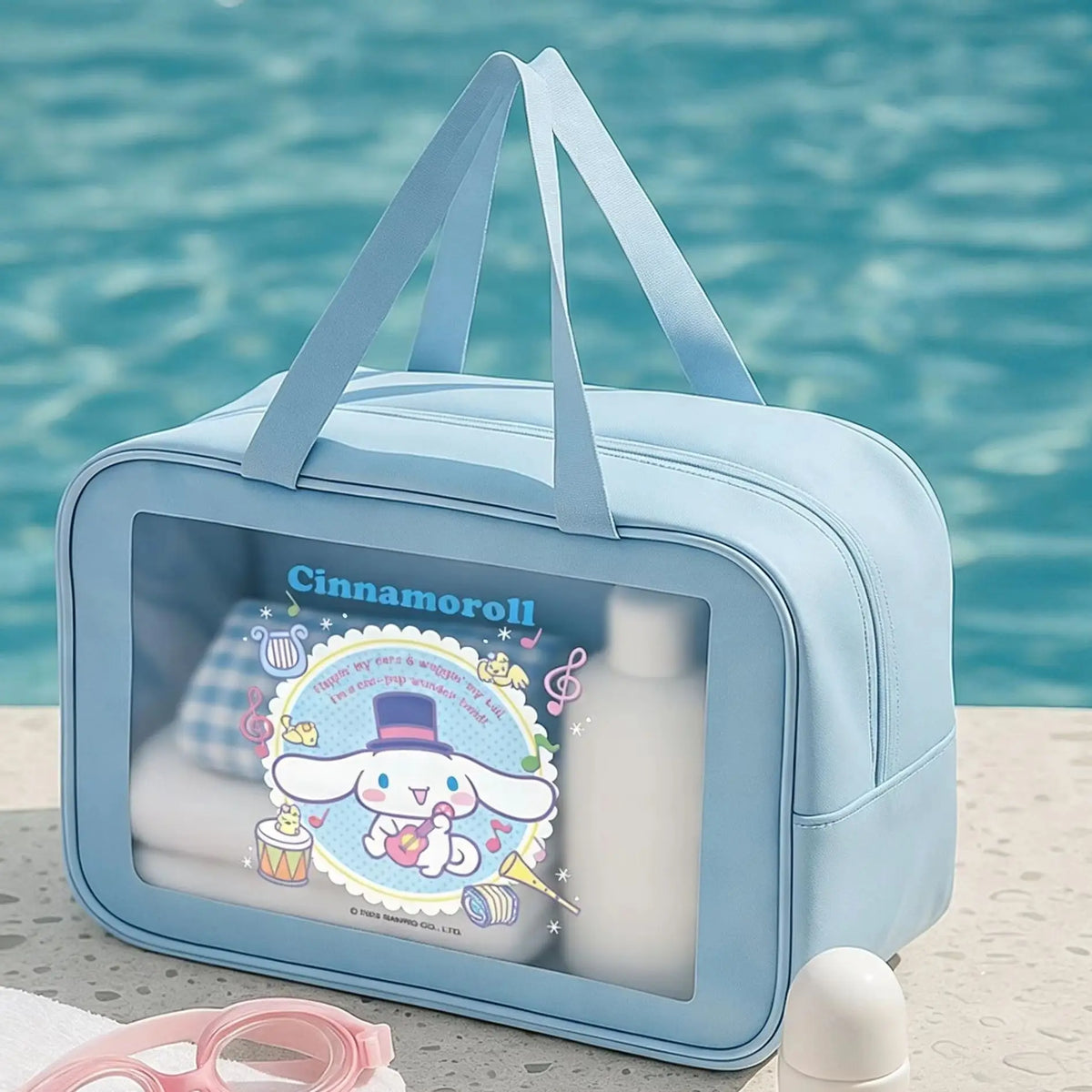Cute Cinamoroll Sanrio Transparent Storage Pouch | Waterproof Travel Bag