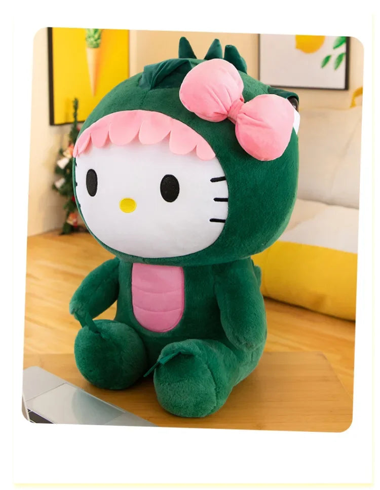 Cute Sanrio Hello Kitty Dressed as Dinosaur Plush Toy