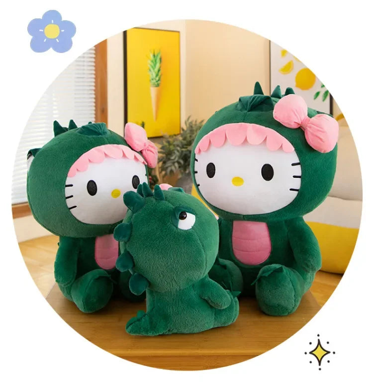 Cute and Soft Hello Kitty Dinosaur Plush Toy