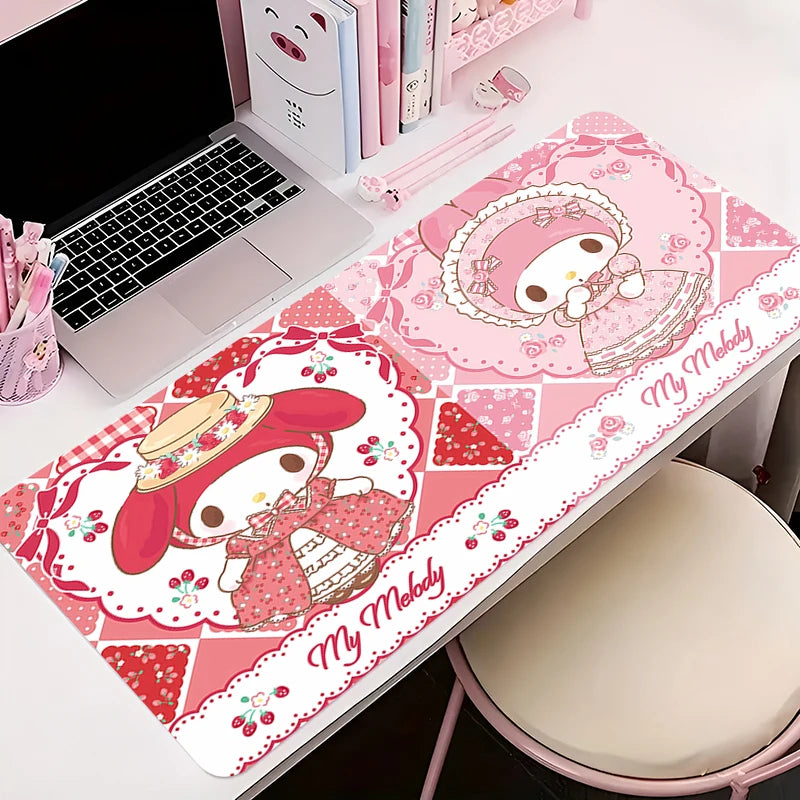 Dual-use My Melody mousepad and desk mat – ideal for any Sanrio fan.