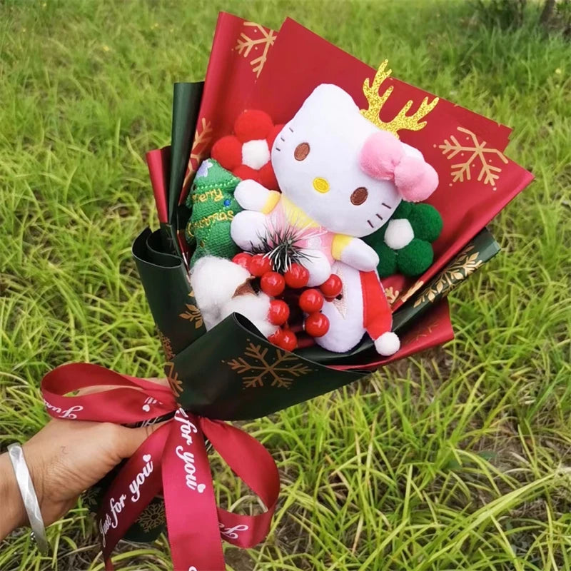 Festive Hello Kitty Plush Bouquet | Sanrio Christmas Gift & Decor