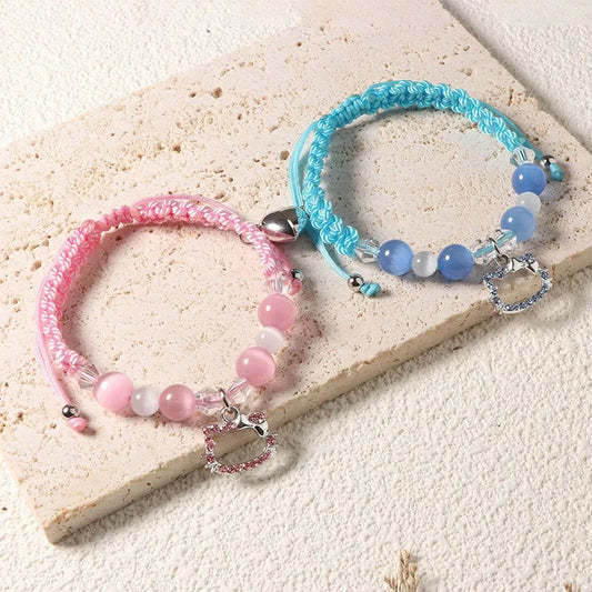 Hello Kitty-Inspired Crystal Magnetic Bracelets