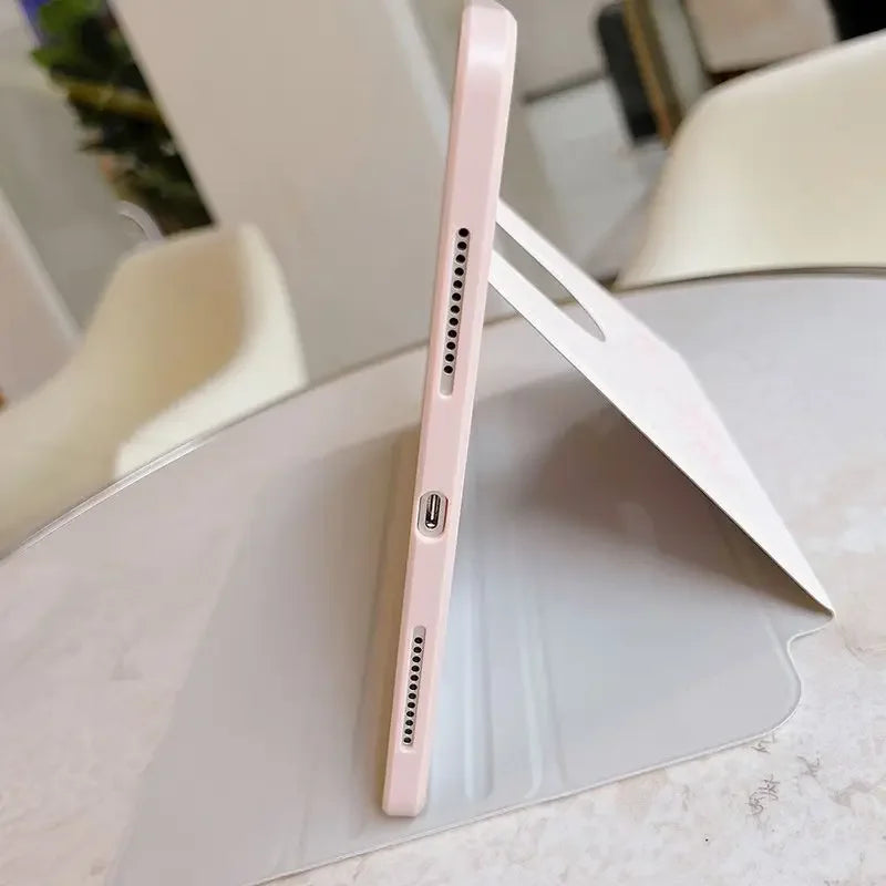 Hello Kitty Acrylic iPad Case with Pen Slot Cover – Sleek & Protective