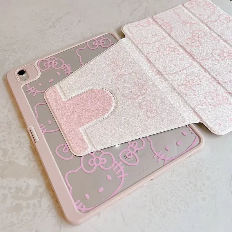 Hello Kitty Acrylic iPad Case with Pen Slot – Stylish Protection