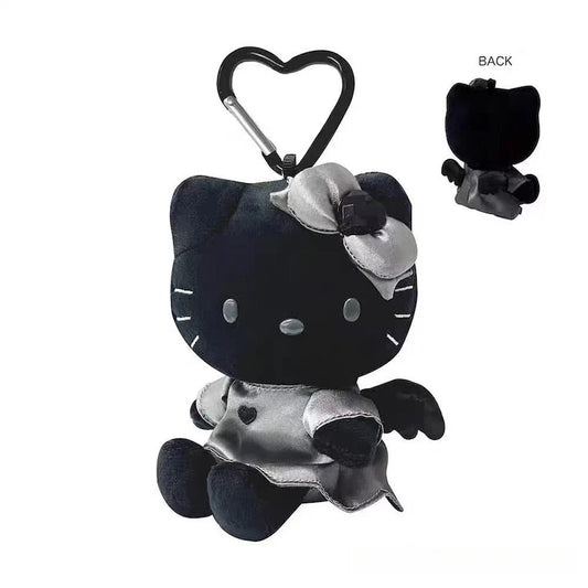 Hello Kitty Black & White Angel Sitting Plush Doll