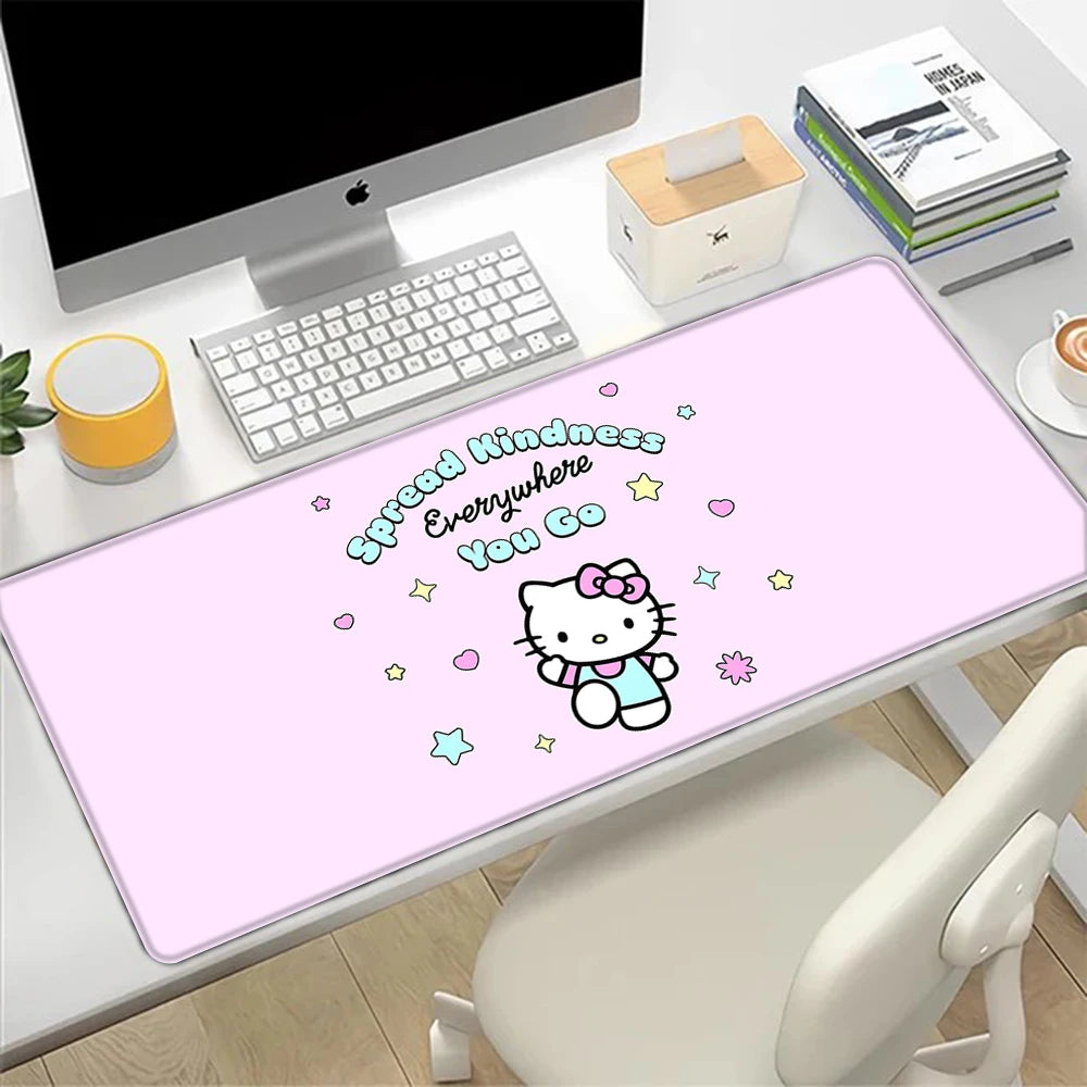 Hello Kitty Desk Mat – Kawaii Pink Mousepad & Keyboard Pad