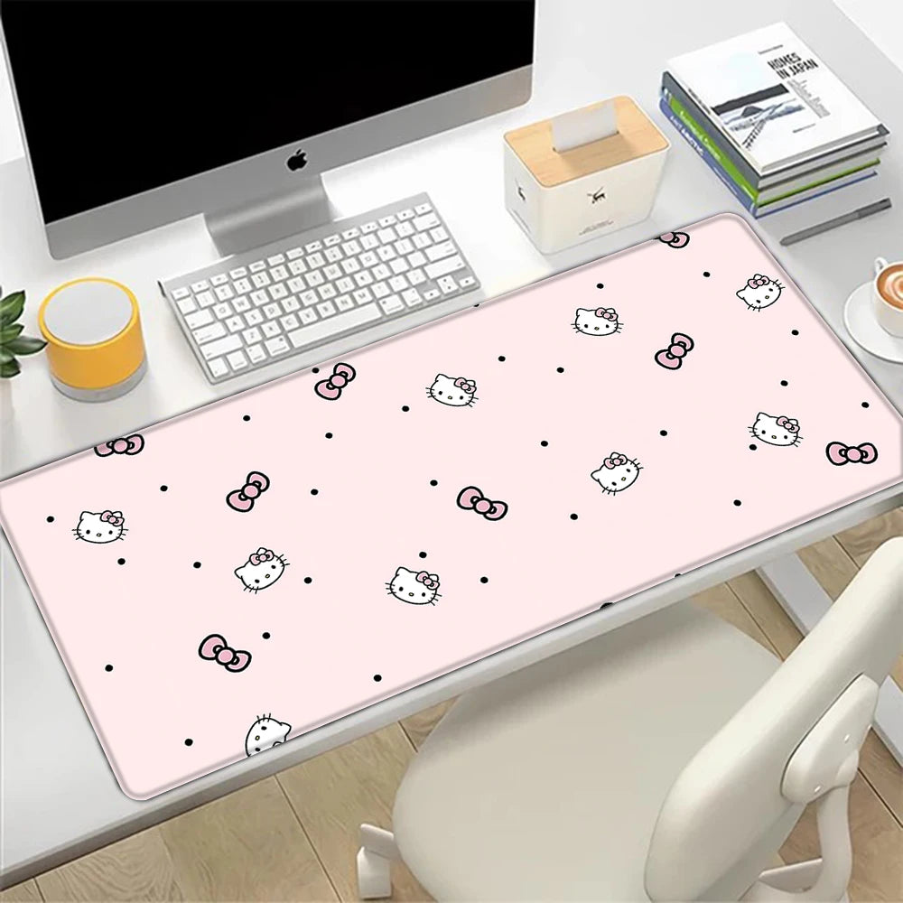 Hello Kitty Gaming Desk Mat – Pink Mousepad & Keyboard Cover