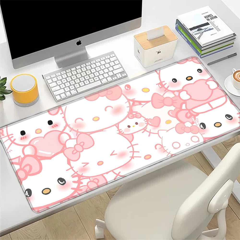 Hello Kitty Keyboard and Mouse Pad – Pink Desk Mat for Cute Setups