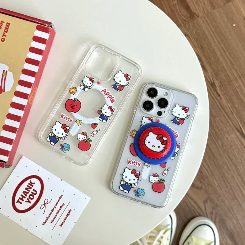 Hello Kitty Phone Case with Magnetic Bracket | Sanrio Kawaii Protection