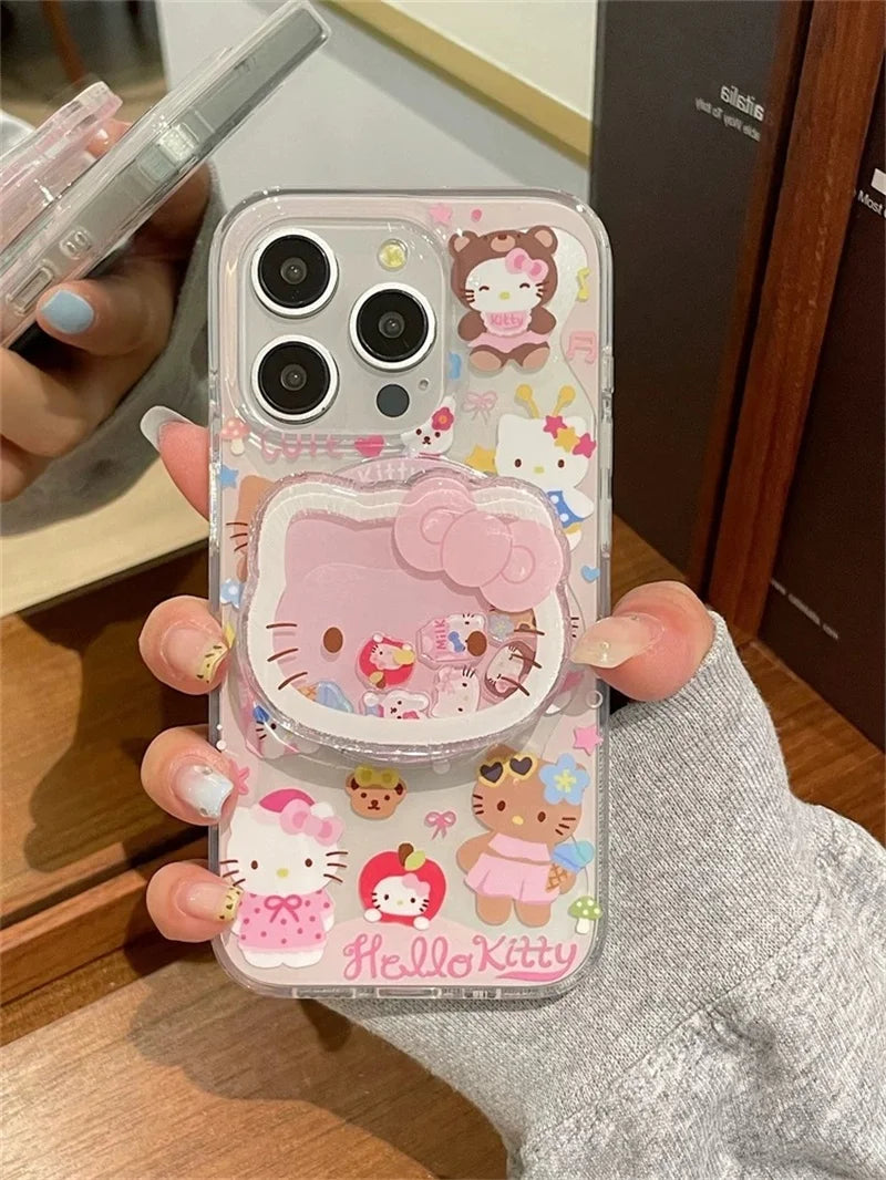 Adorable Hello Kitty Magnetic Grip Case | Pink Kitty Shaker Kyoota Adorable Hello Kitty Magnetic Grip Case | Pink Kitty Shaker Kyoota