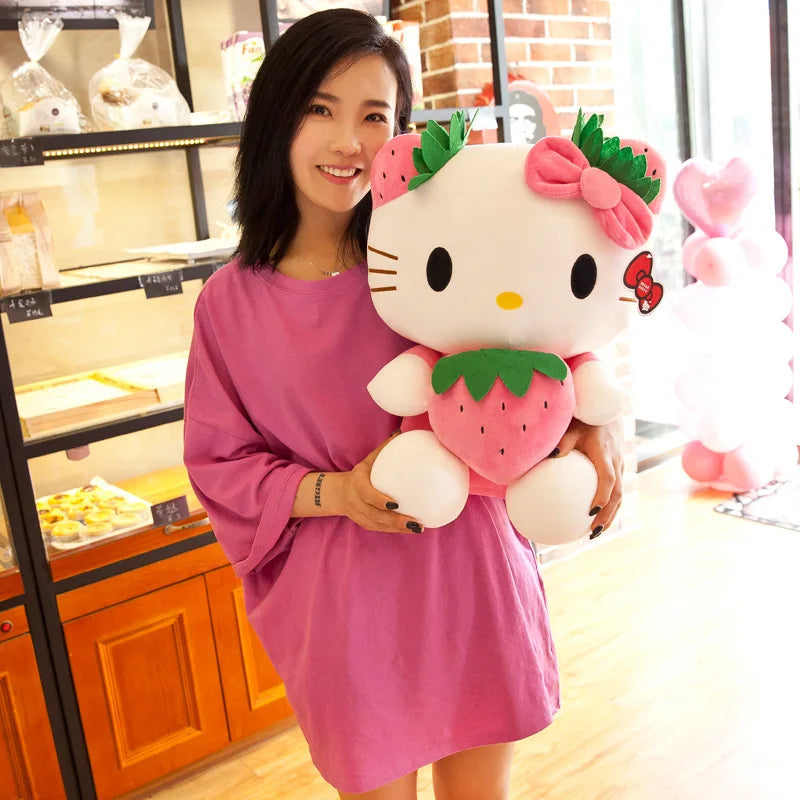 Hello Kitty Strawberry Plush - Cozy Pink Cuddly Friends