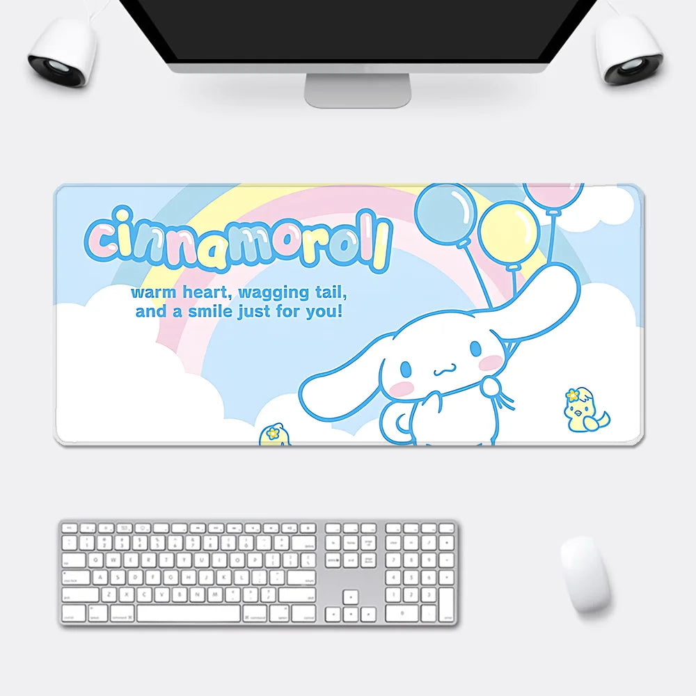 Kawaii Cinnamoroll Desk Cover – Colorful Design for Sanrio Fans