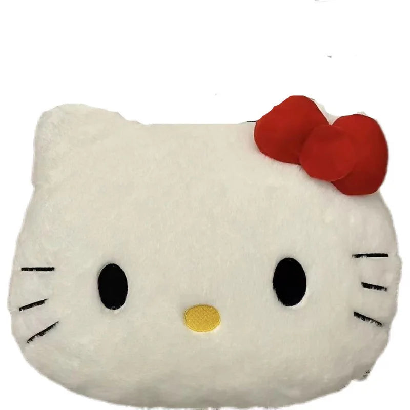 Kawaii Comfort: Hello Kitty Head Pillow & Car Cushion