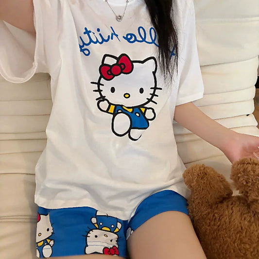 Kawaii Comfort – Hello Kitty Pajama Set for Women