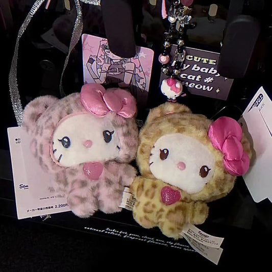 Kawaii Sanrio Hello Kitty Keychain | Trendy Leopard Print Design