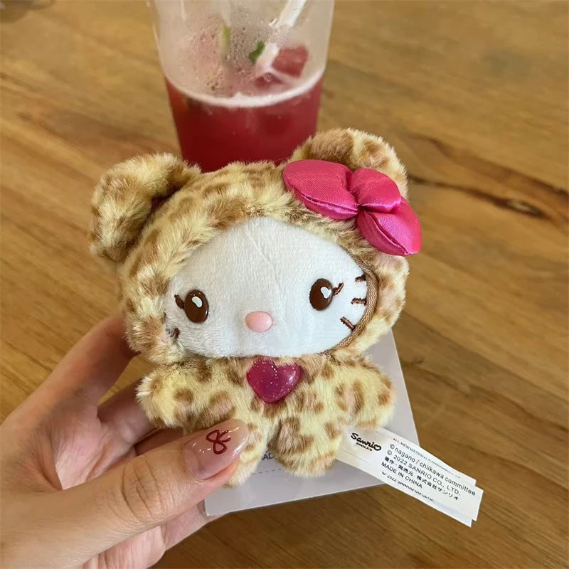 Kawaii Sanrio Leopard Print  Hello Kitty Keychain