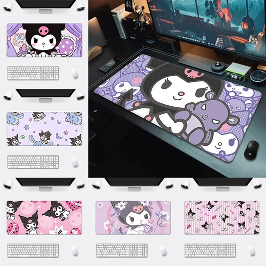 Kuromi Desk Mat – Large Purple Mousepad Table Cover for Cute Setups