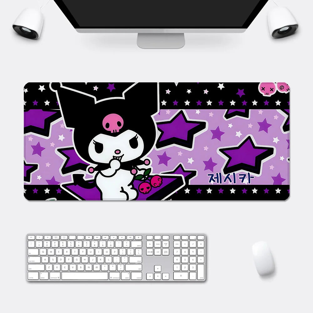 Kuromi Mousepad Table Mat – Large Purple Desk Mat for Work or Gaming