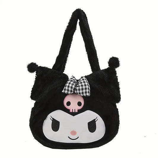 Kuromi Plush Shoulder & Tote Bag: Stylish, Spacious, and Playful