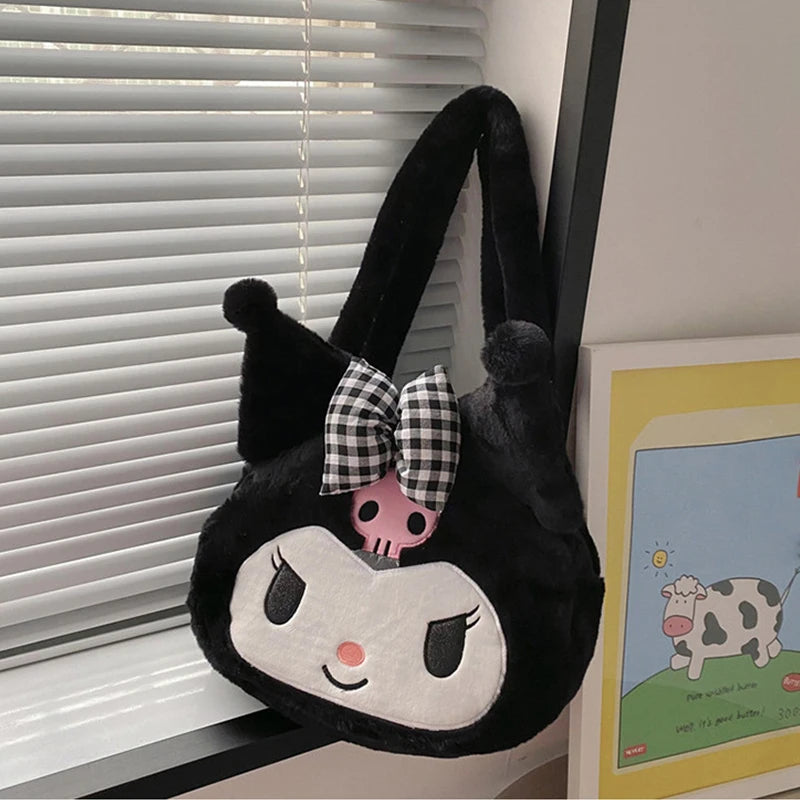 Kuromi Plush Tote & Shoulder Bag: Perfect for All Your Essentials