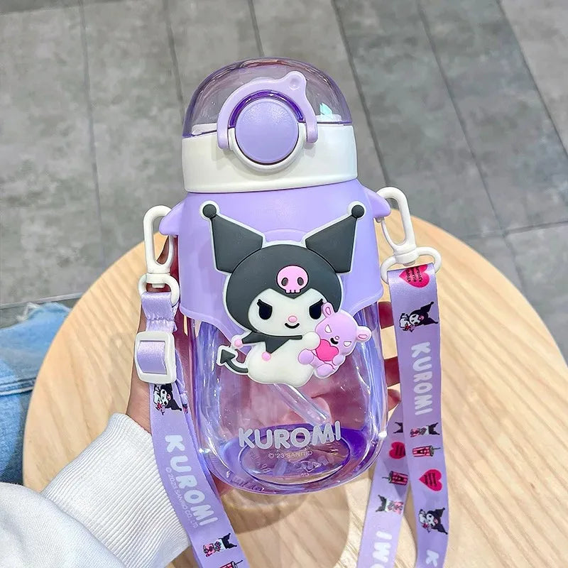 Kuromi's 690ml Sanrio Water Bottle – Bold, Edgy, and Refreshing!