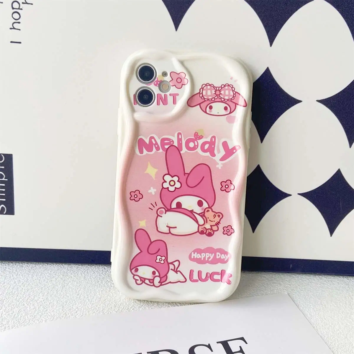 My Melody 3D Wavy Curved Edge Bracket Bracelet Phone Case