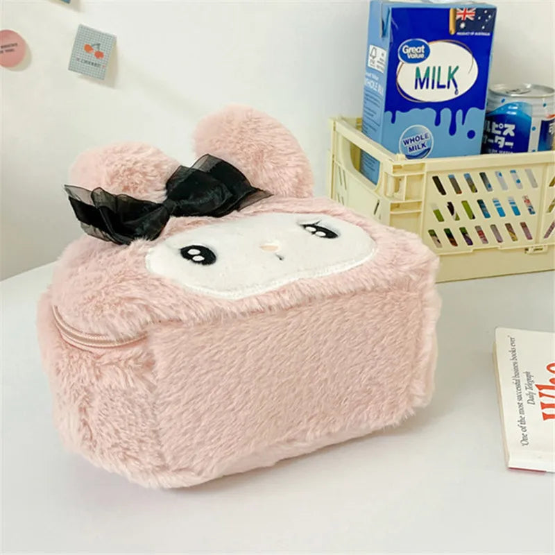 My Melody Fluffy Cosmetic Bag – Sanrio's Kawaii Collection for Your Beauty