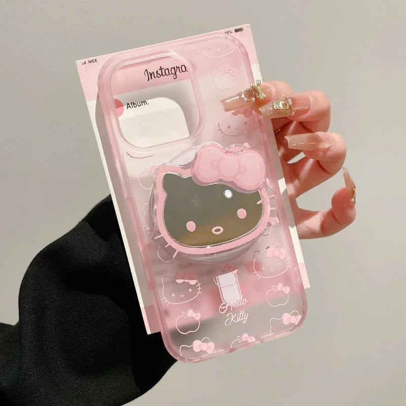 Pink Hello Kitty Kawaii Mirror Case