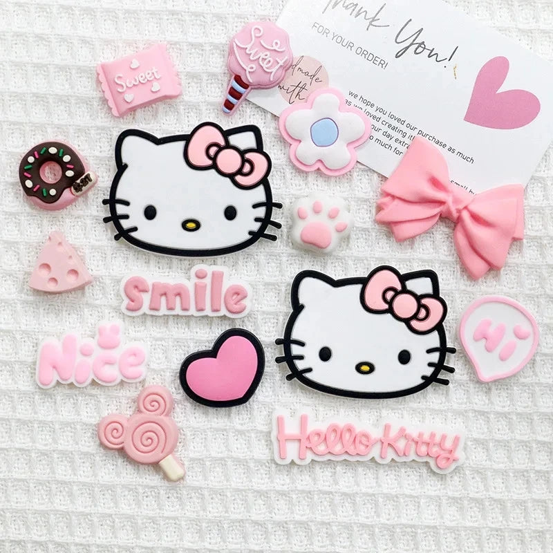 Playful Pink Hello Kitty Shoe Charms – 15 Pieces of Sweet Style