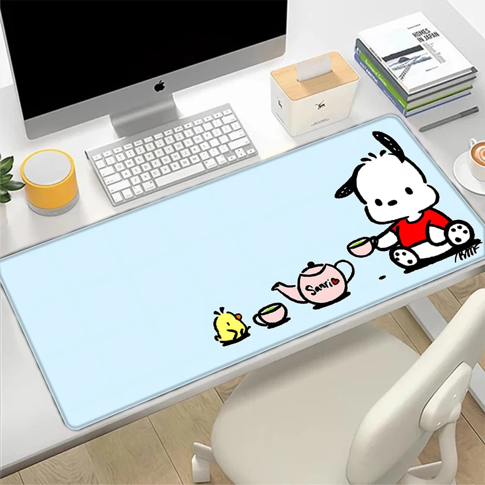 Pochacco Rainbow Desk Pad – Cute & Colorful Workspace Mat