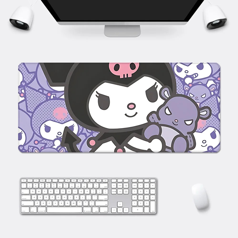 Kuromi Large Desk Mat | Kawaii Purple Mousepad Table Cover