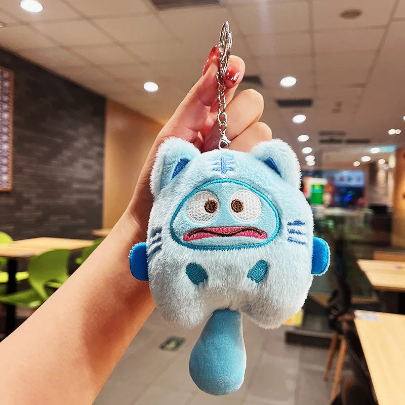 Hangyodon Little Tiger Plush Keychain with Furry Tail