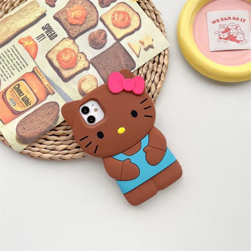 Sanrio Brown Hello Kitty 3D Phone Case