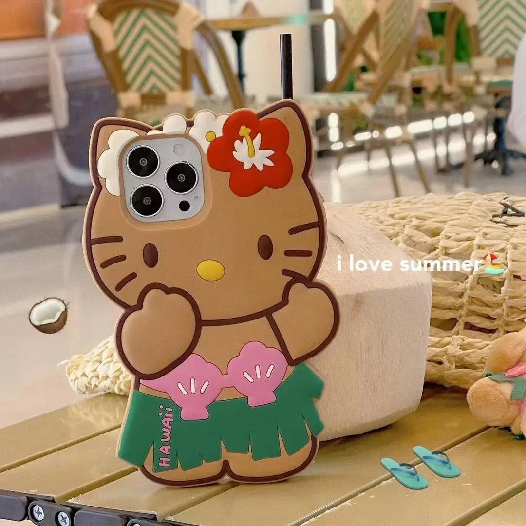 Hello Kitty Hawaiian Series 3D Mobile Phone Case – Kyoota Hello Kitty Hawaiian Series 3D Mobile Phone Case – Kyoota