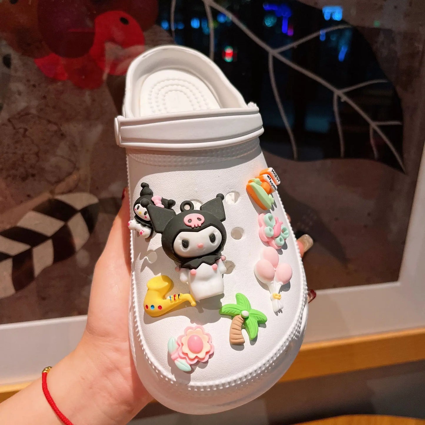 8 Pieces Set of Sanrio Kuromi Light-Up Shoe Charms