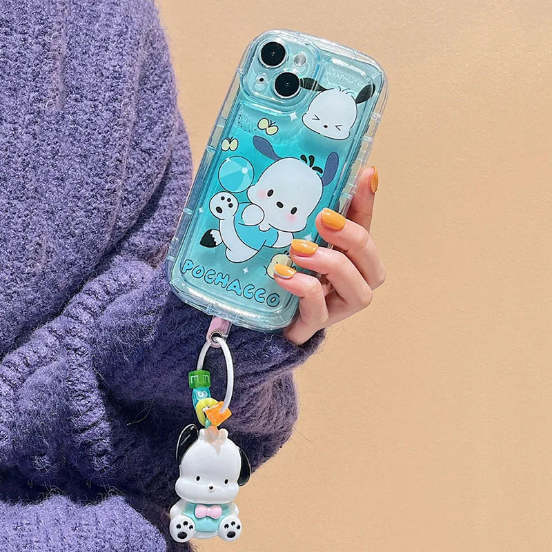 Sanrio Pochacco 3D Phone Case | Adorned with delightful doll ornaments Kyoota Sanrio Pochacco 3D Phone Case | Adorned with delightful doll ornaments Kyoota