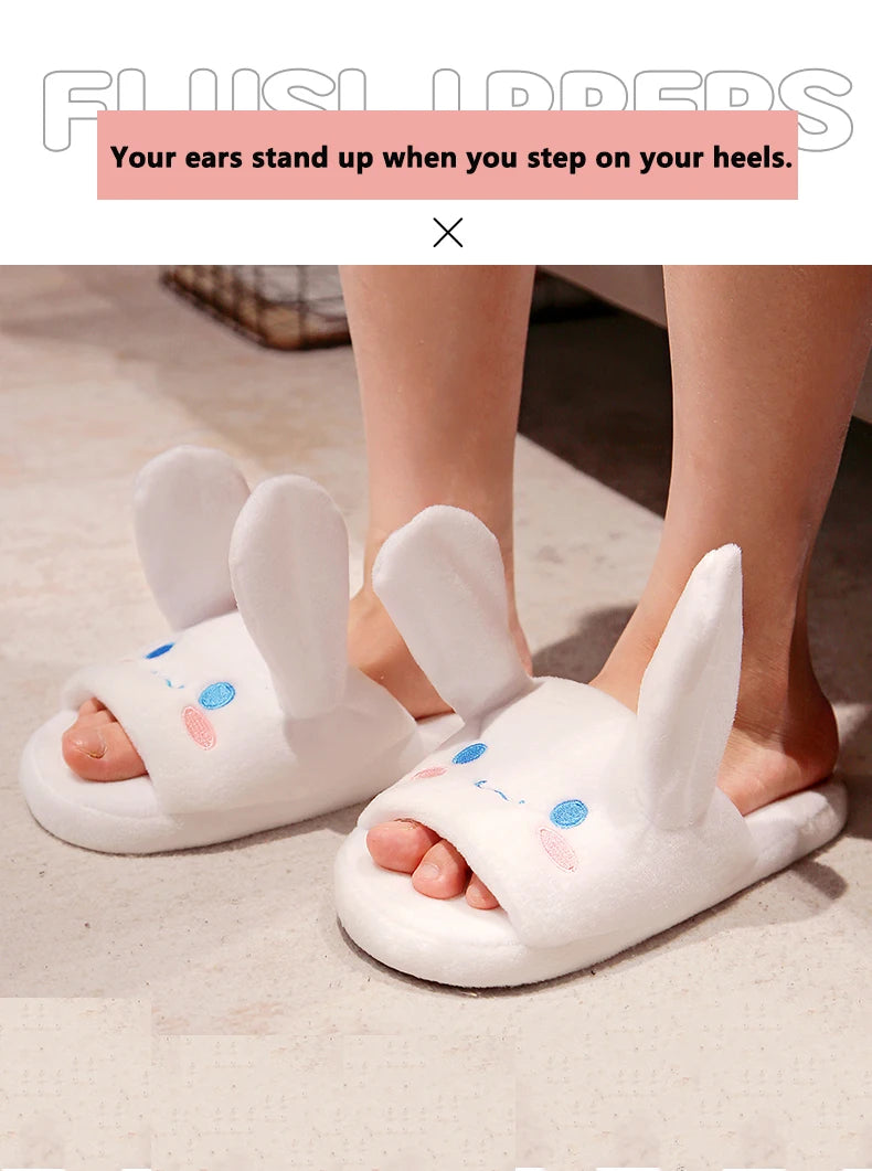 Sanrio Indoor Slippers | Kuromi House Slippers with Moving Ears
