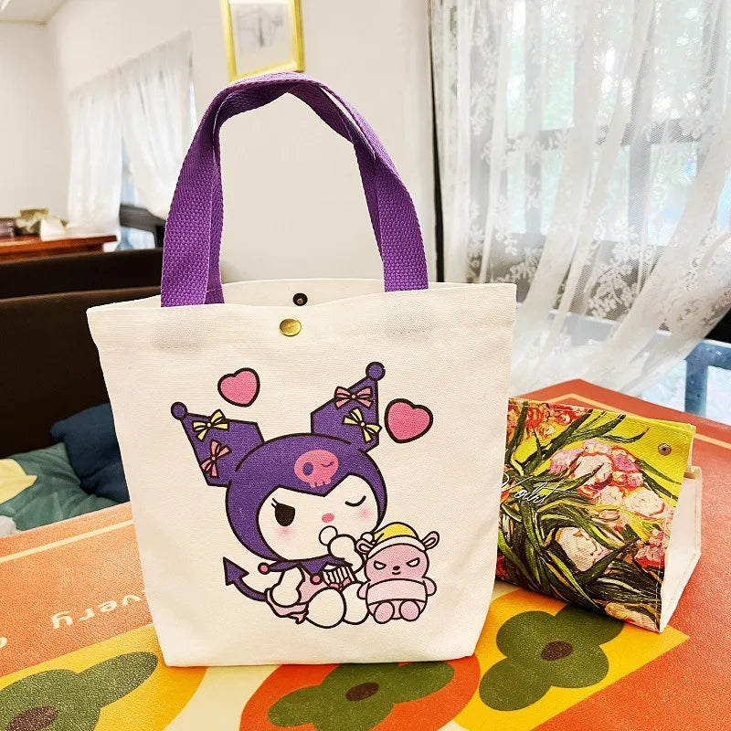 Sanrio Kuromi Canvas Bag Small Tote Bag Kyoota